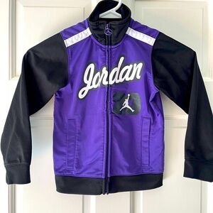 Nike Air Jordan Kids Size Small (4-5 yrs) Zip Up Track Jacket Purple & Black